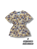 Casaca Los Angeles Rose - Estampado floral beige/azul/cafe (Talla M)