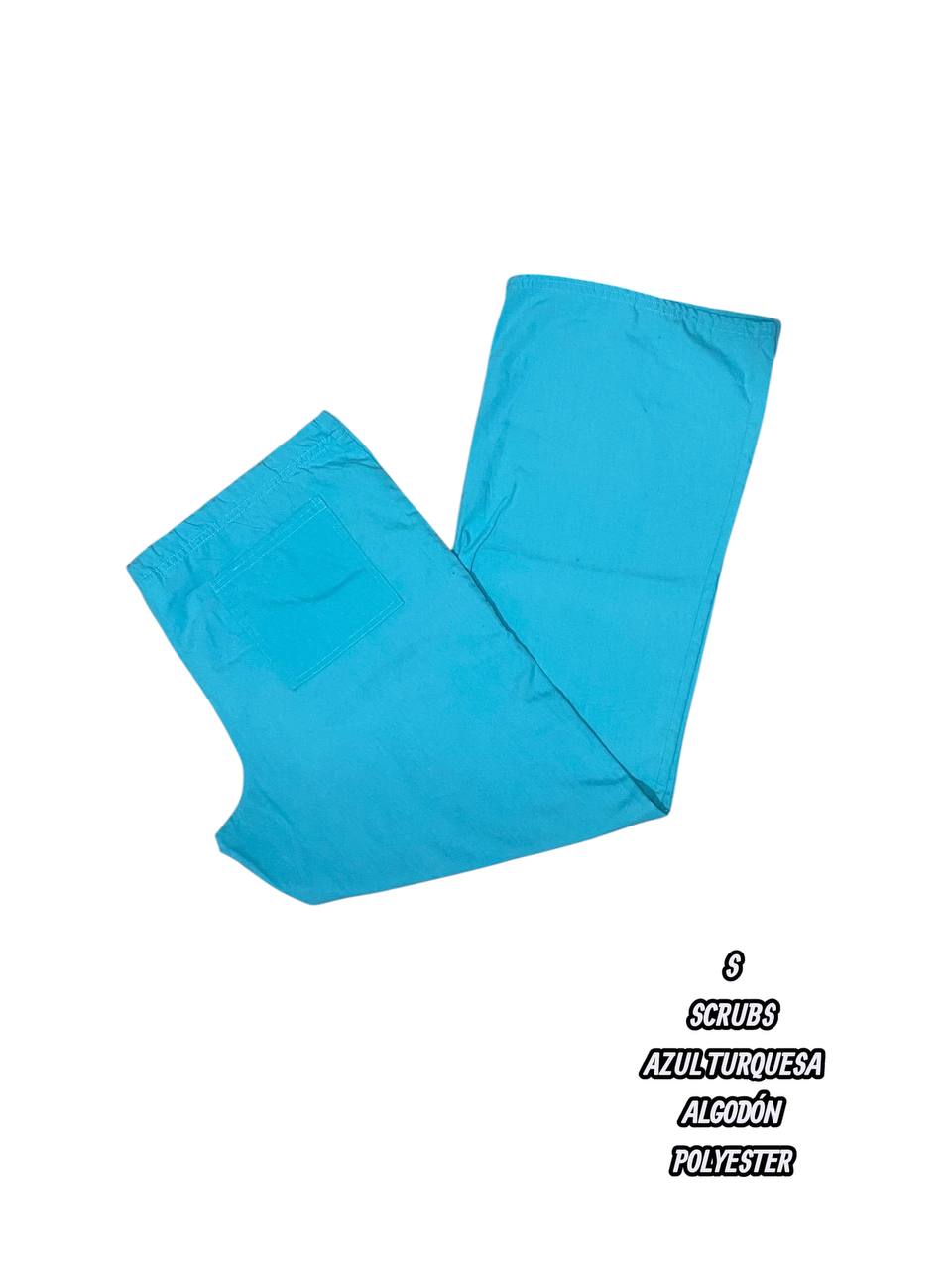 Pantalon Scrubs - Azul Turquesa (Talla S)