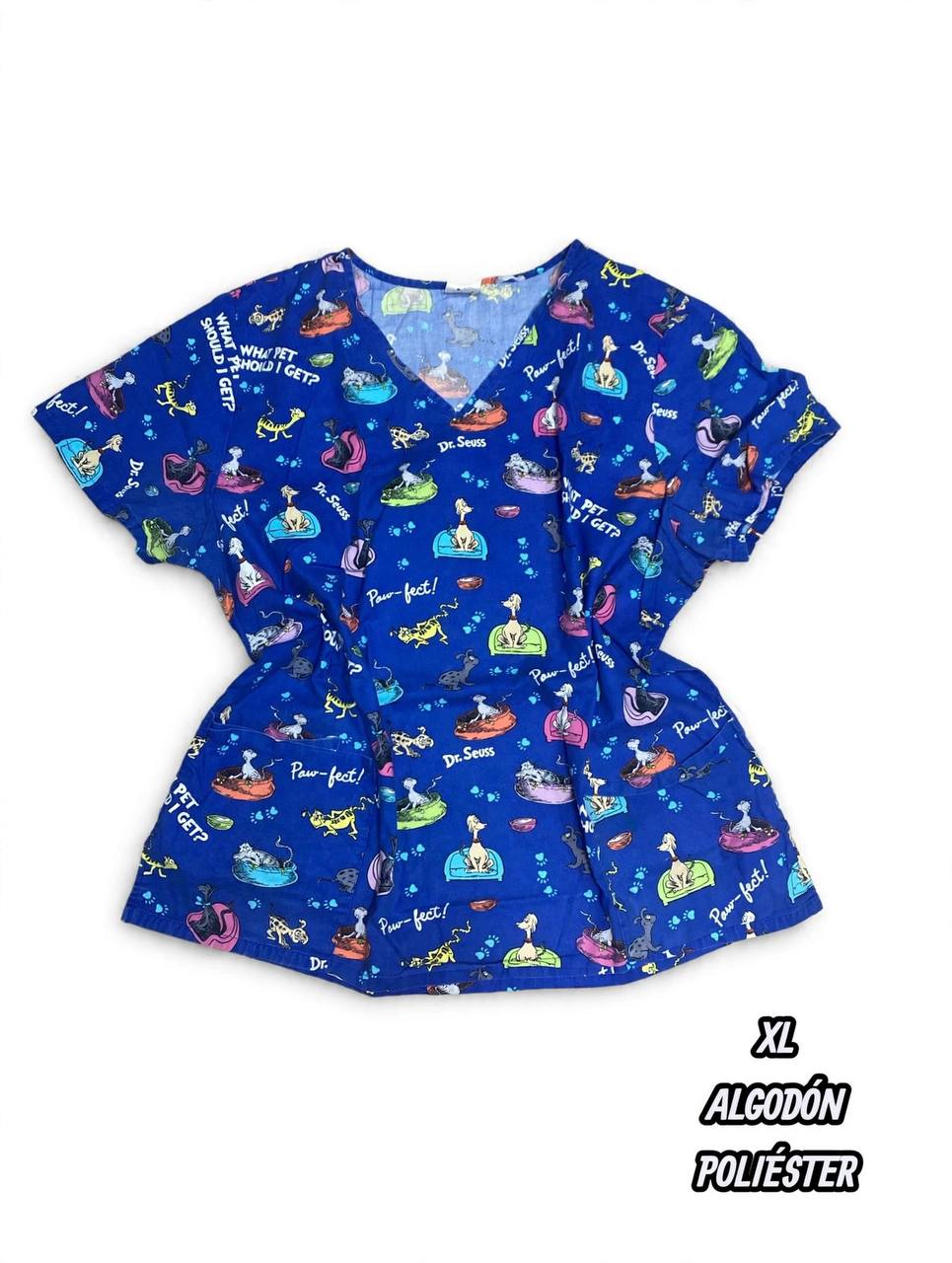 Casaca - Estampado Dr. Seuss, azul (Talla XL)
