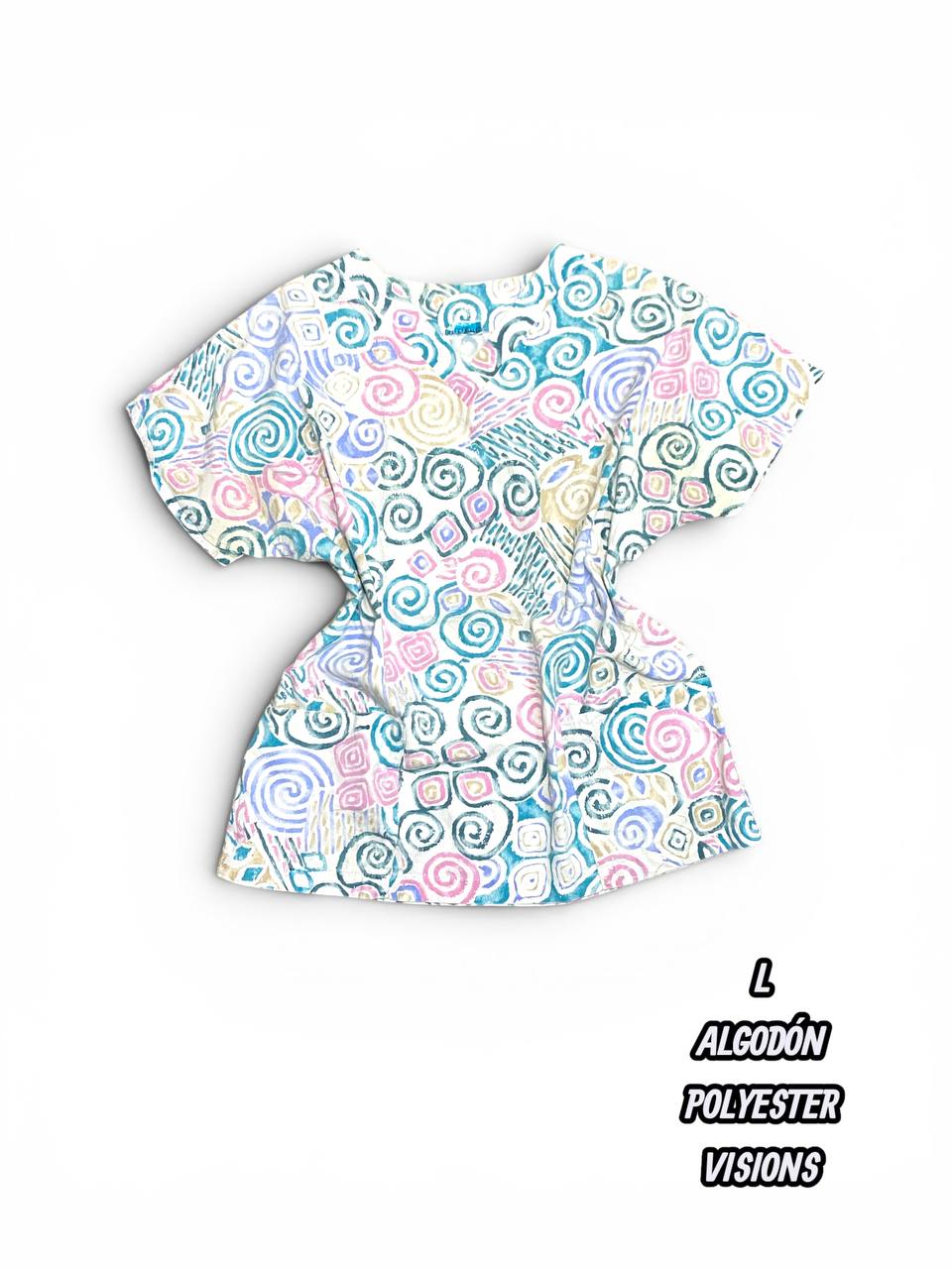 Casaca Visions - Estampado espirales pastel (Talla L)