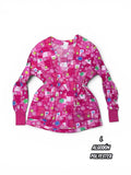 Casaca - Estampado copos de nieve rosa (Talla L)