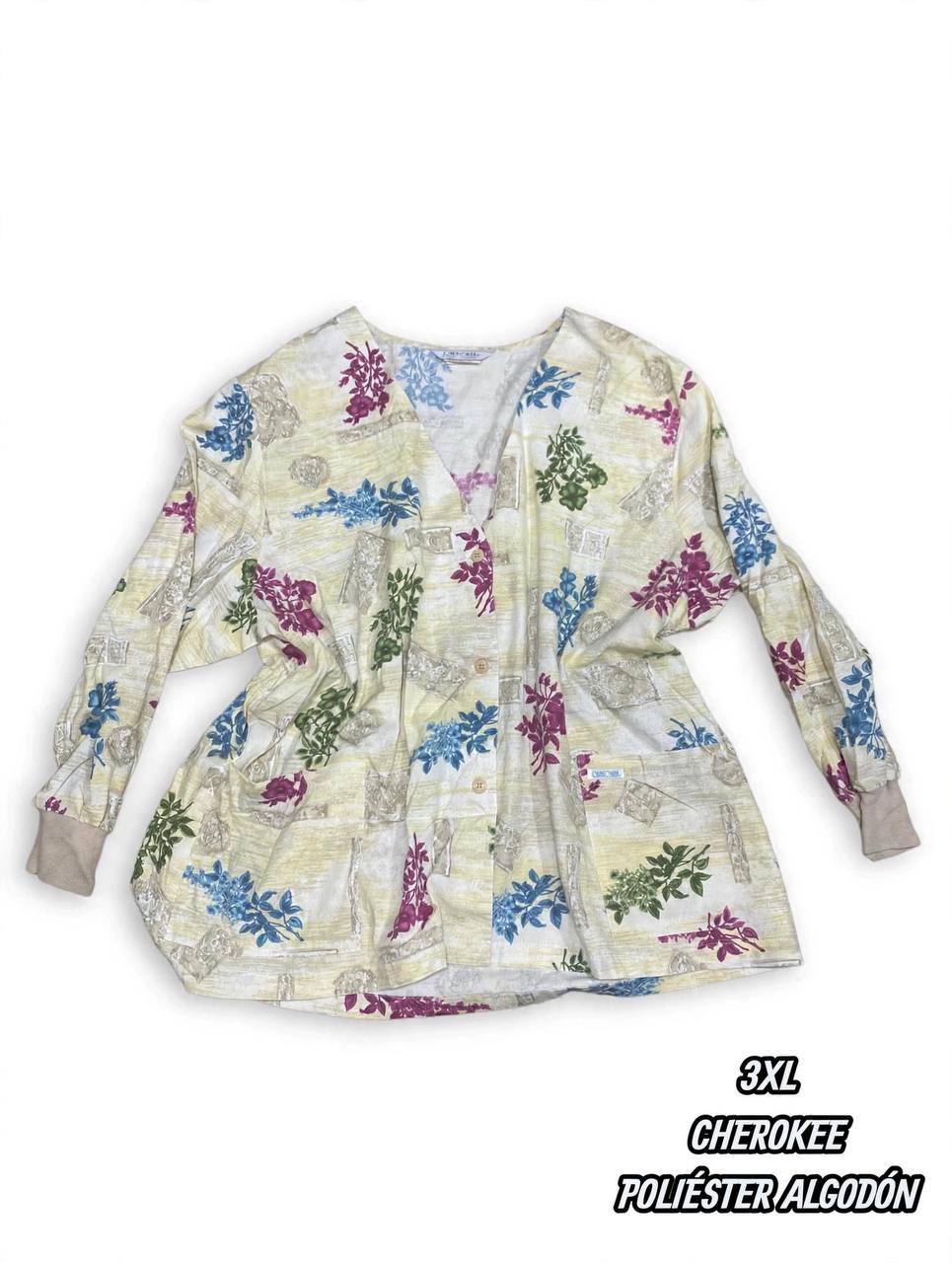 Casaca Cherokee Estampada Floral (Talla 3XL)
