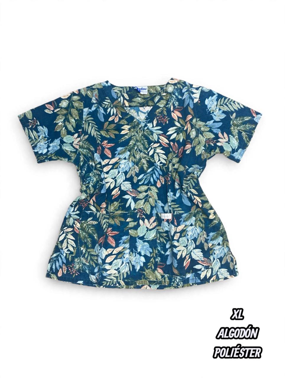 Casaca Landau - Hojas Azul (Talla XL)