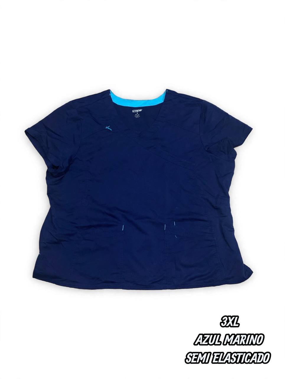 Casaca Cruzada Semi Elasticado - Azul Marino (Talla 3XL)