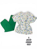 Conjunto Wes - Verde, estampado mariposas (Talla L)