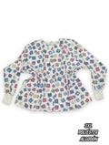 Casaca Estampada Corazones y Flores (Talla 3XL)