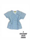 Casaca Uniform Outlet - Estampado floral celeste (Talla S)